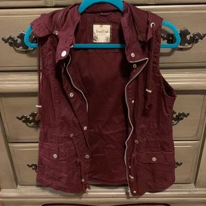 Burgundy Utility Jacket size Small